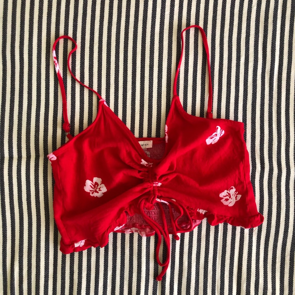 cute and vibrant red crop top